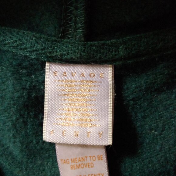 Savage Fenty Forever Savage Showgirl Hooded Onesie Hunter Green Snuggle L - Picture 11 of 14